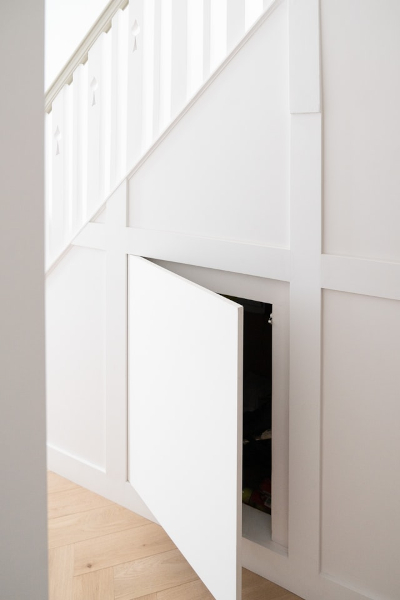 Under the stairs of a rental property in Malta can provide masses of storage space